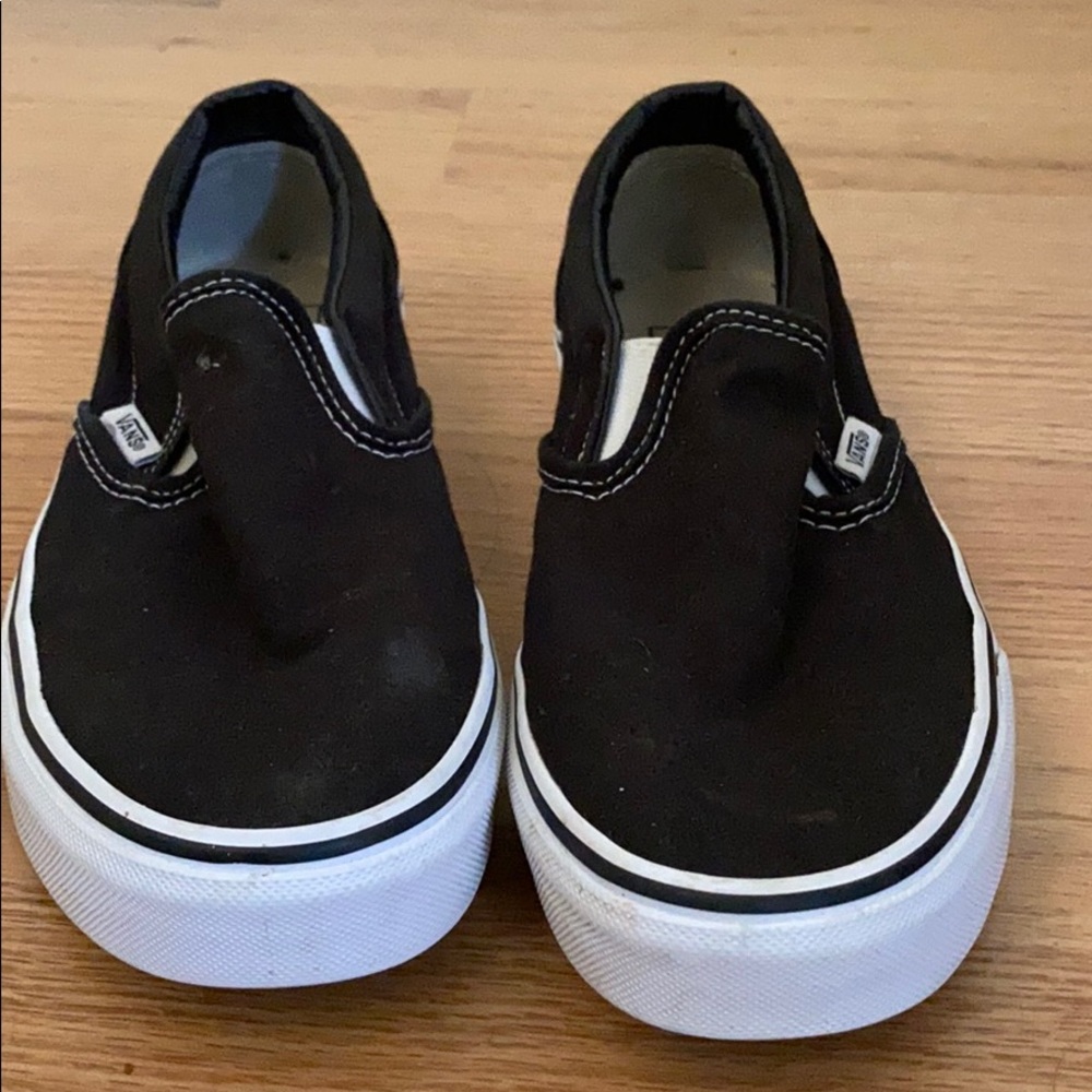 Vans Black Slip On Shoes